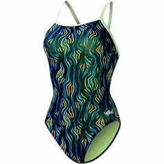Dolfin Uglies One Piece Swimsuit - Athletic Practice Swimwear for Training, Sports, and Fitness, Cruisin, 32