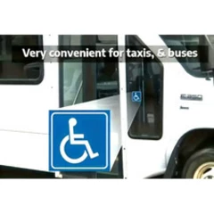 A Sheet of 6 Larger Disabled Self-Adhesive Stickers 75mm x 75mm