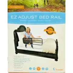 Stander EZ Adjust Bed Rail Seniors Adjustable Swing Down Adult Elderly Organizer