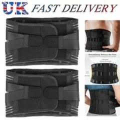 Double Pull Breathable Lumbar Lower Bad Back Pain Posture Support Belt Brace NEW