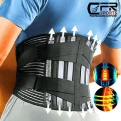 Double Pull Breathable Lumbar Lower Bad Back Pain Posture Support Belt Brace