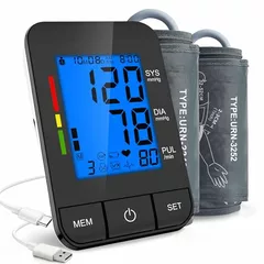 Blood Pressure Monitors with Dual Cuffs (M/L & XL/Extra Large) - Accurate Upper Arm BP Machine for Home Use, Automatic Digital Blood Pressure Cuff, Large Display, 2x90 Readings Memory