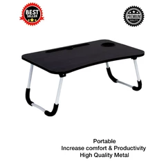 Folding Laptop Table Bed Tray SofaLap Desk Stand Socket Tray High Quality New UK