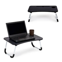 Folding Laptop Table Bed Tray Sofa Lap Desk Stand Socket Tray
