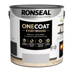 Ronseal One Coat Everywhere Paint, Colour Patch, Pure Cotton